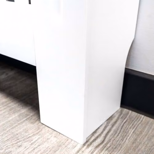 Airwave Vertical Line Style White MDF Radiator Cover (Small) W/D/H: 81.5 x 78.0 x 19.0 cm – 4