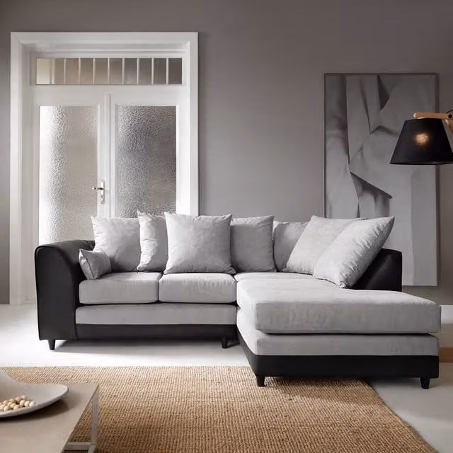 Abakus Direct Dylan Right-Hand Corner Sofa in Light Grey