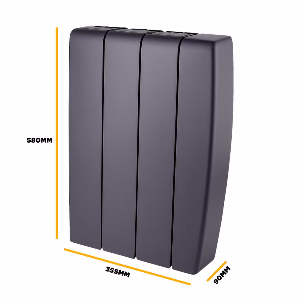 TCP Smart 700W Black Ceramic Panel Electric Radiator with WiFi and App Control – 4