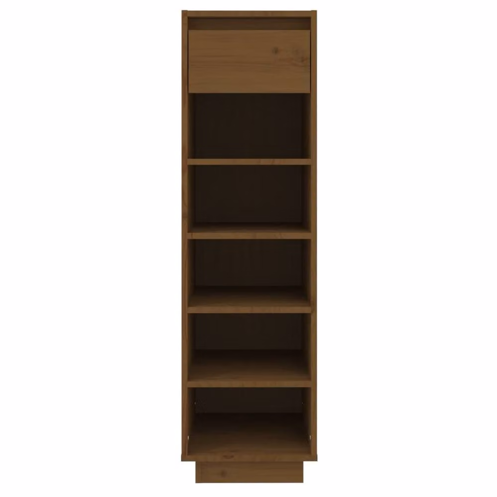 Berkfield Home Solid Wood Pine Shoe Cabinet in Honey Brown, W/D/H: 30 x 34 x 105 cm – 3
