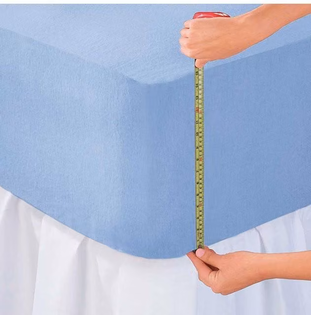 Chums Extra Deep Fitted Cotton Jersey Sheet in Blue, W/D/H: 90 x 190 x 38.1 cm