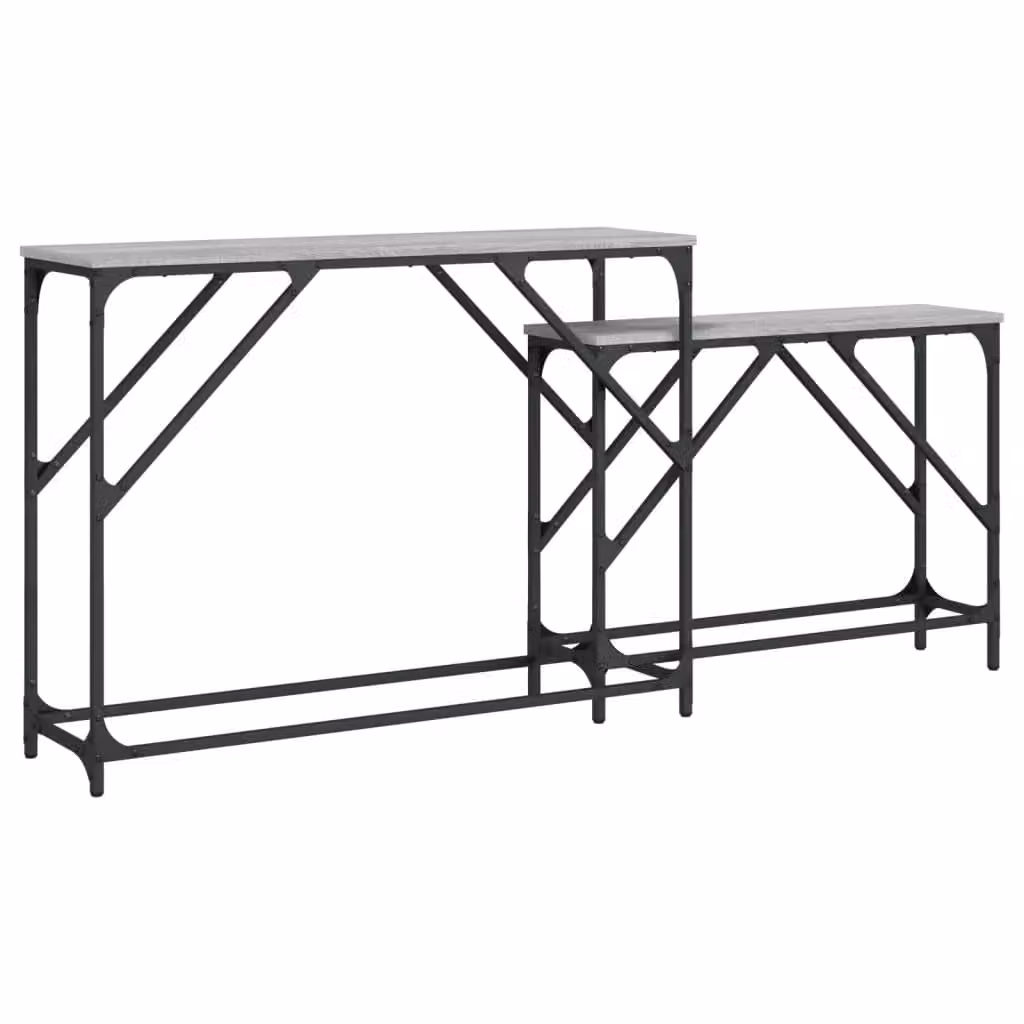Berkfield Home Nesting Console Tables, Set of 2, Grey Sonoma Engineered Wood – 2