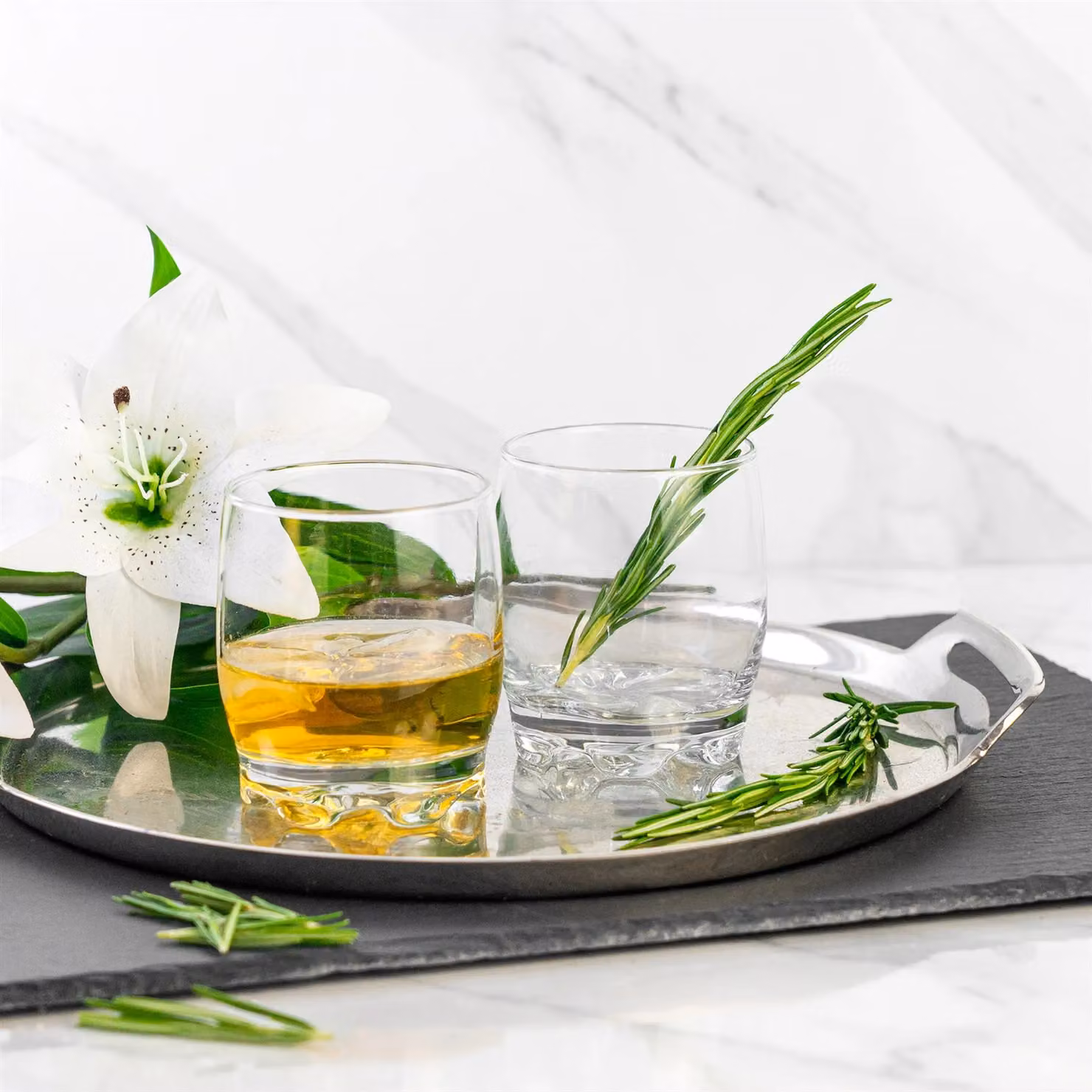 LAV Adora Transparent Whisky Tumbler Glasses, 290 ml – 3