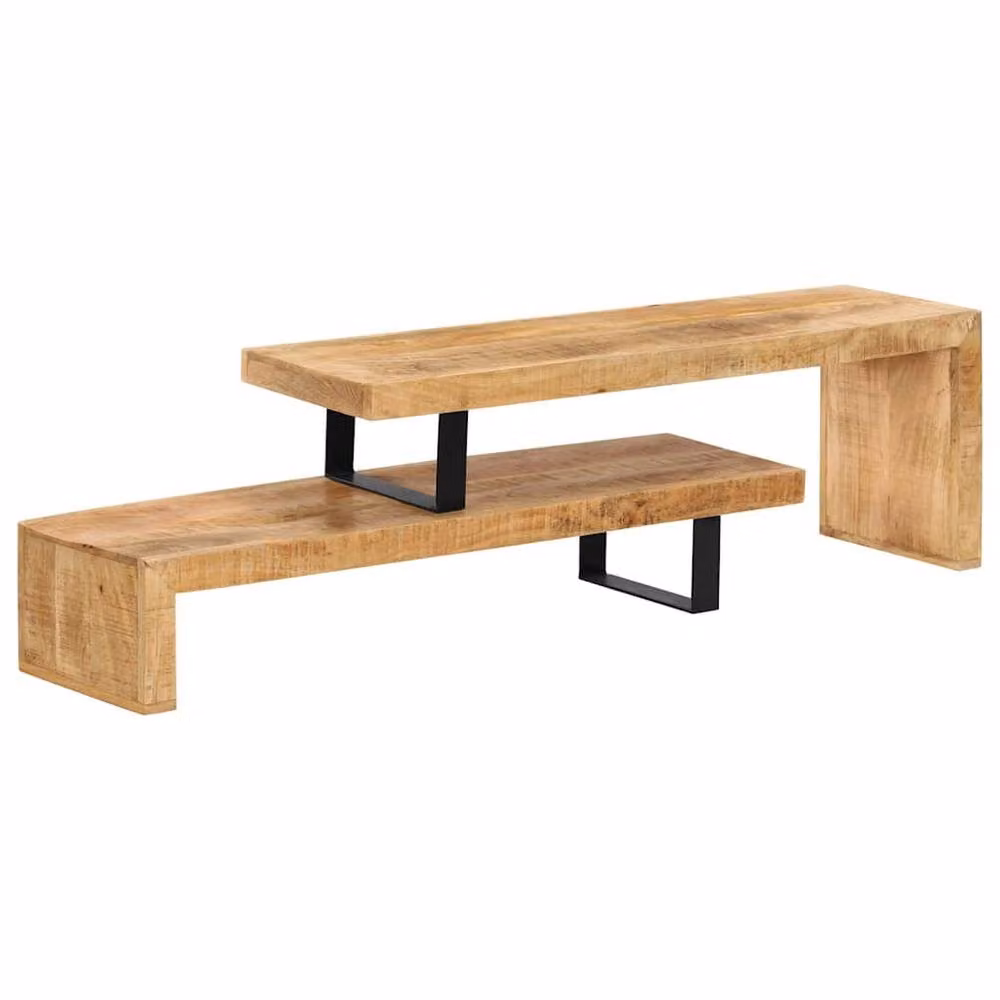 Berkfield Home Solid Mango Wood TV Stand in Brown – 2