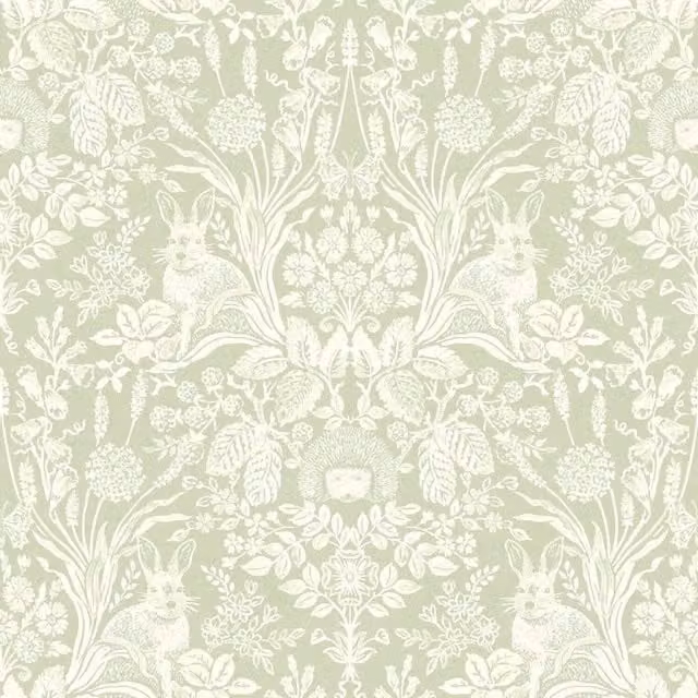 Holden Dcor Harlen Woodland Damask Wallpaper in Sage Green, W: 53 cm, L: 10 m