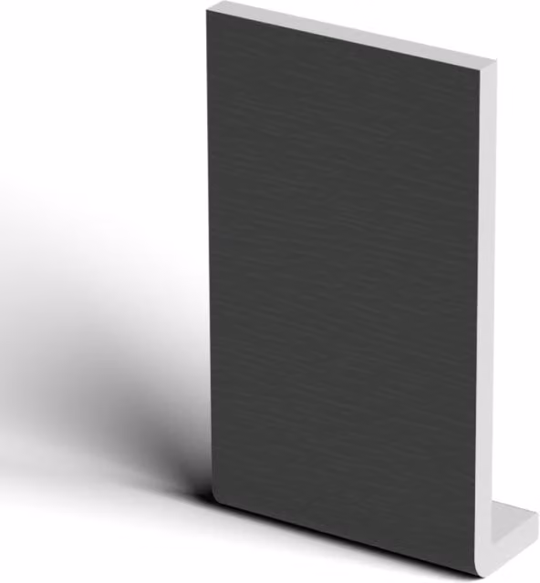 Freefoam Anthracite Grey Woodgrain Plastic Fascia Capping Board, H: 17.5 cm, Thickness: 1 cm, Length: 5 m