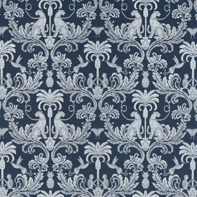 Terrys Pantera Fabric Indigo Blue Art Deco Graphic Polyester Adult Product
