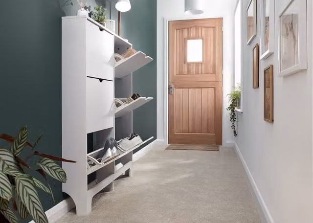 GFW Osaka Narrow 6 Drawer White Shoe Cabinet – 1