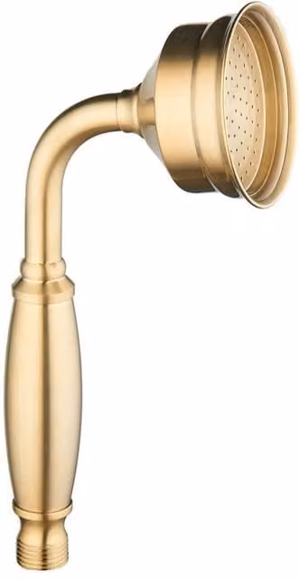 Bathroom Kingdom Beaumaris Traditional Hand Shower in Brushed Brass Gold