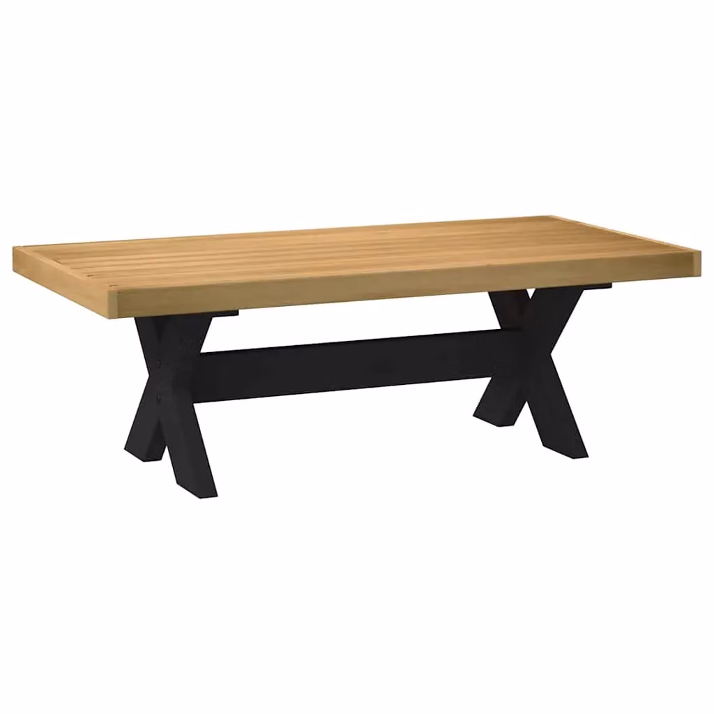 Berkfield Home NOAIN Coffee Table in Brown Solid Pine with X-Shaped Legs, W: 120 cm, D: 60 cm, H: 40 cm – 4