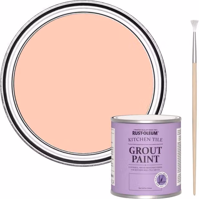 Rust-Oleum Kitchen Grout Paint Happy As A Clam Peach 250ml