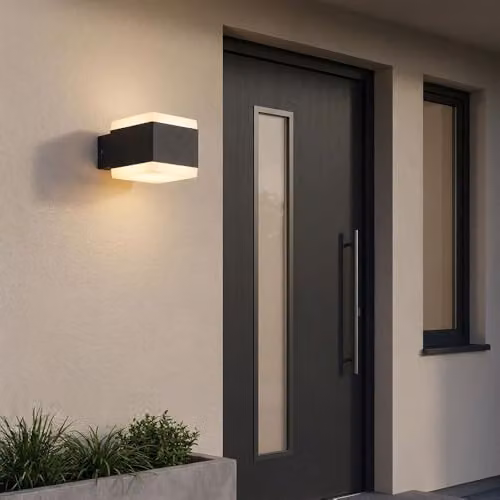 Netlighting Slice Up and Down Outdoor LED Wall Lamp, Anthracite, IP44, 3000K Warm White – 3