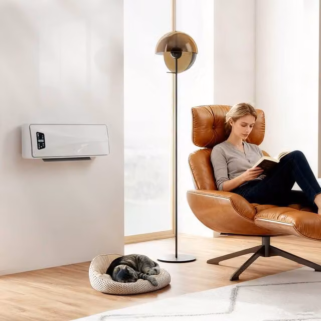 HOMCOM 2000W Ceramic Electric Wall Mounted Fan Heater in White – 1