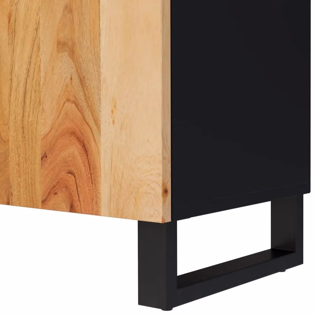 Berkfield Home TV Cabinet in Brown Solid Acacia and Engineered Wood, W: 105 cm, D: 33.5 cm, H: 46 cm – 3