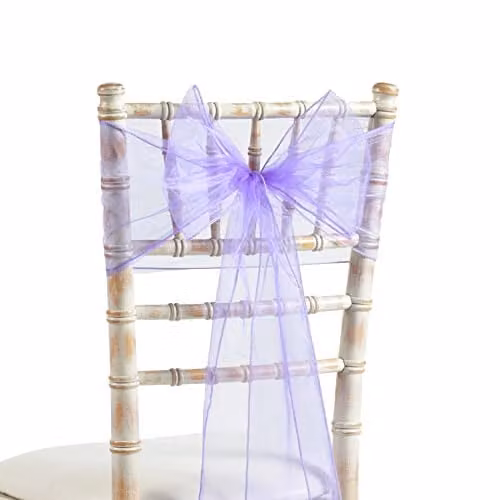 The Chair Cover Company Lilac Organza Chair Sash for Wedding and Party Decoration, W: 20 cm, L: 275 cm