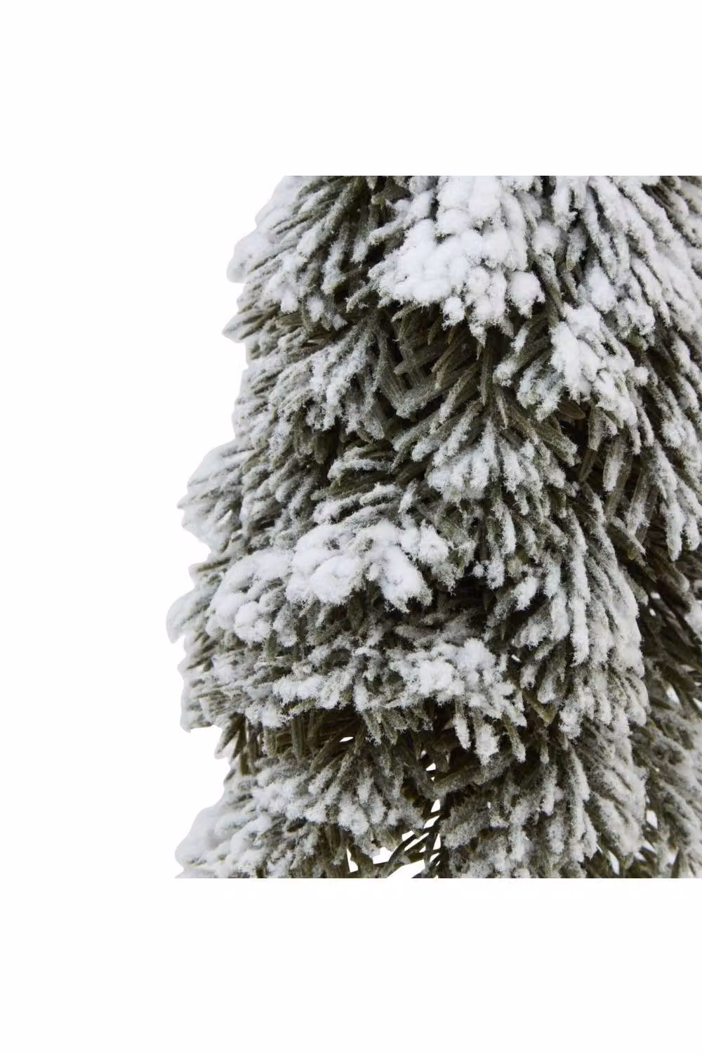 KDMD Medium Snowy Cedar Tree on Wood Block, White Tabletop Winter Holiday Decor – 2
