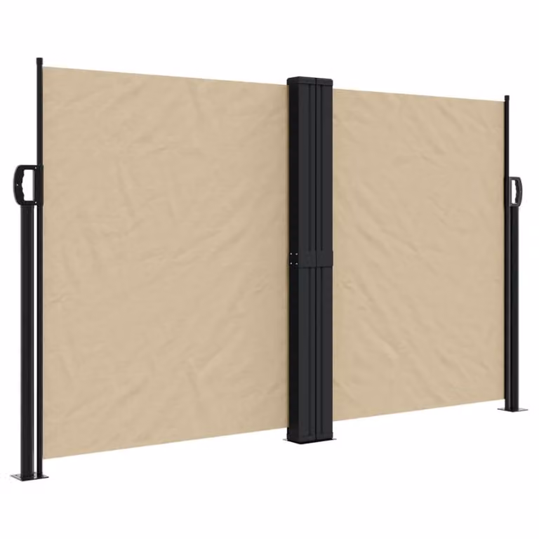 Berkfield Home Retractable Side Awning in Beige, W/H: 600 x 140 cm