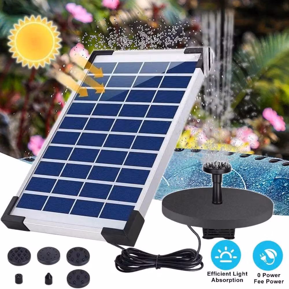 Kelvenix 5W Solar Floating Water Fountain Pump in Black – 4