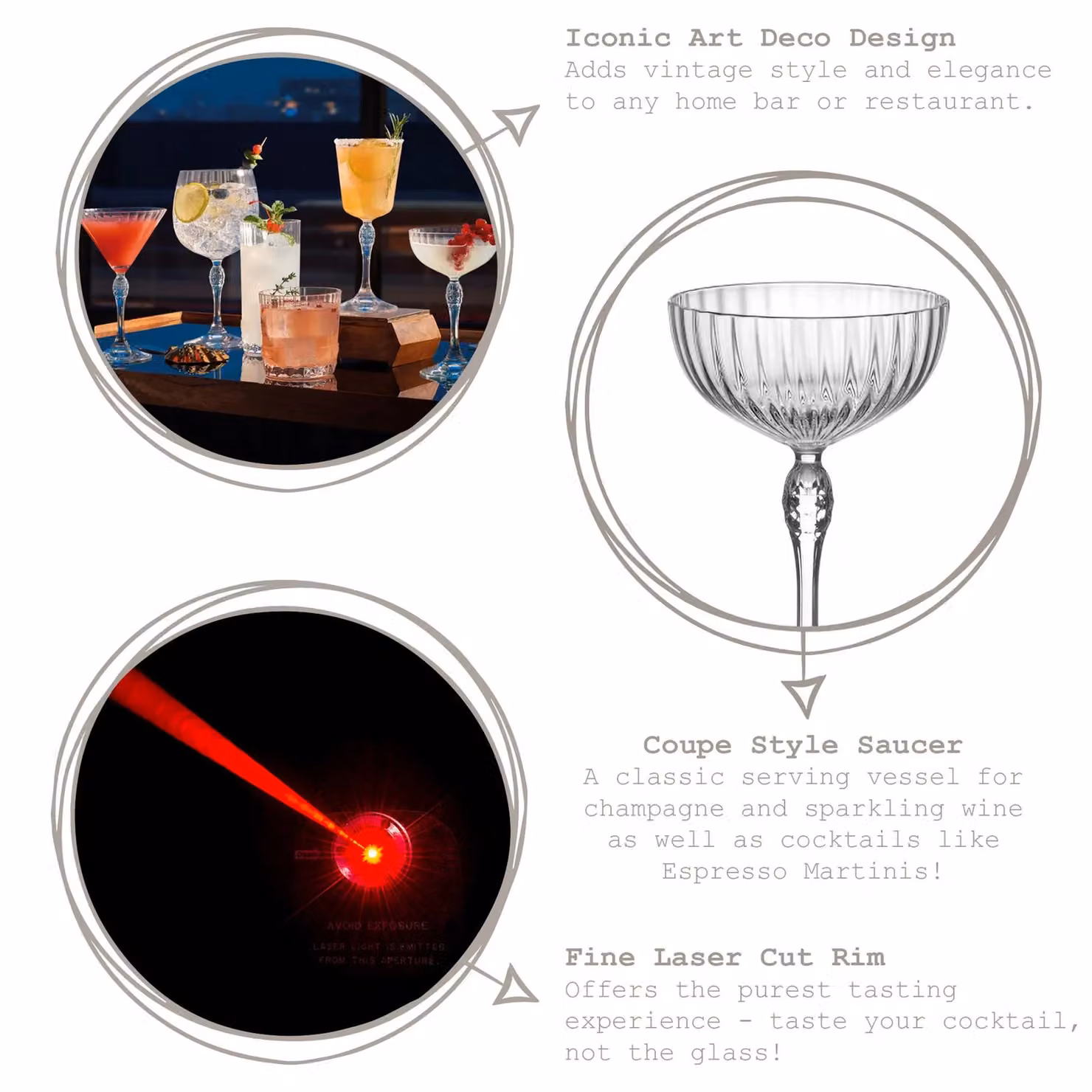 Bormioli Rocco America 20s Champagne Flutes, 230ml, Pack of 6, Clear – 2