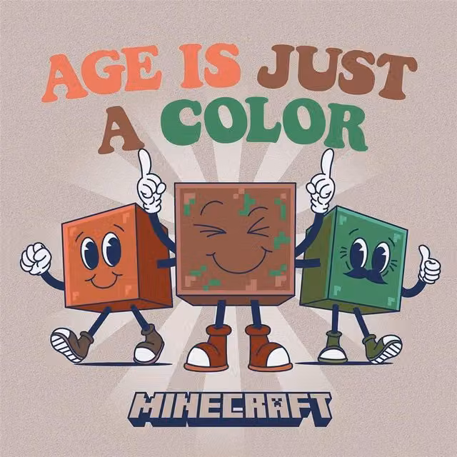 Minecraft Age Is Just A Color Canvas Print in Beige