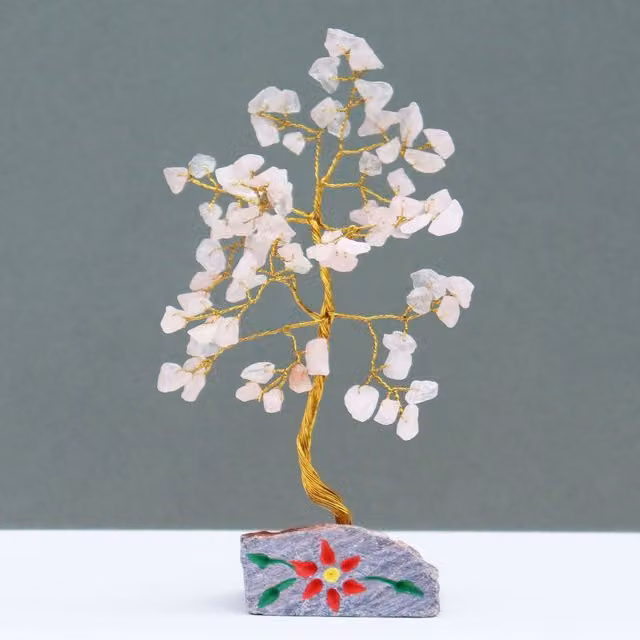 KDMD Rose Quartz 80 Stone Tabletop in White and Pink – 1
