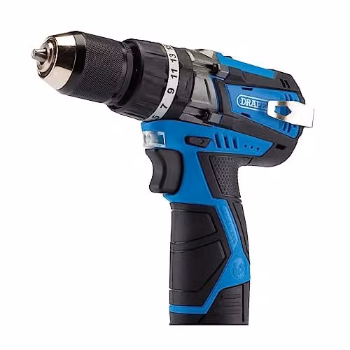 Draper 03862 12V Brushless Combi Drill in Blue and Black (Sold Bare)