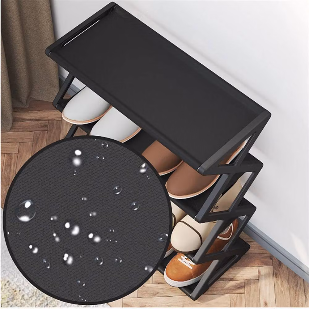 Nordara Black 4 Tier Compact Freestanding Shoe Storage Organiser – 2