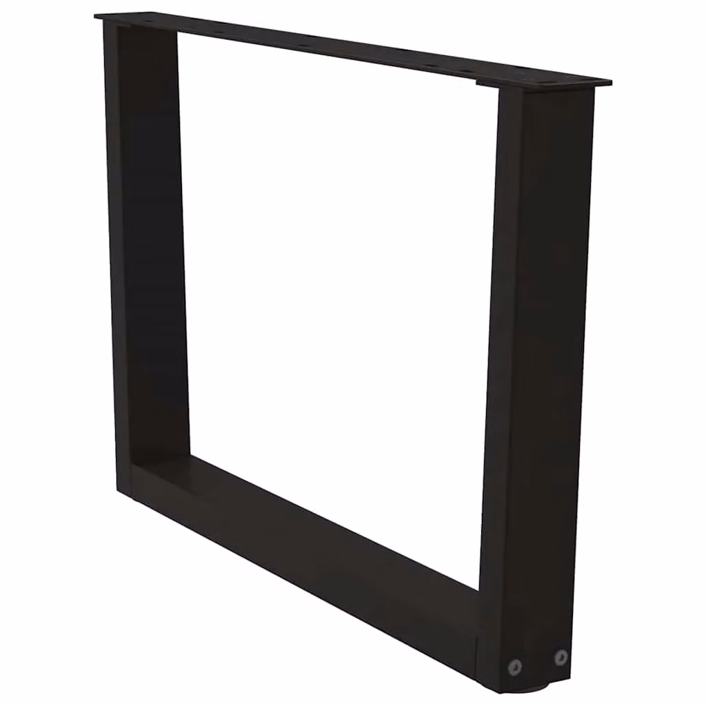 Berkfield Home V-Shape Dining Table Legs, 2 Pieces, Black Matt Steel, H: 70 cm, W: 42-43.3 cm – 3