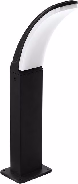 Loops Black Aluminium IP44 Outdoor LED Pedestal Light