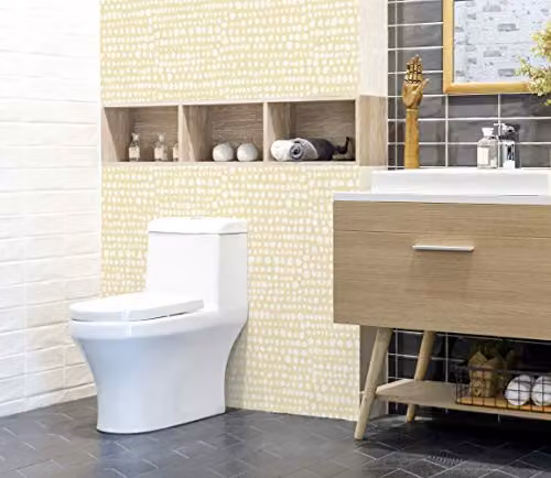 Arthouse ArtiSTICK Tribal Ochre Self Adhesive Wallpaper, Geometric Abstract Pattern in Yellow and Ochre, W: 600 cm, H: 53 cm – 2