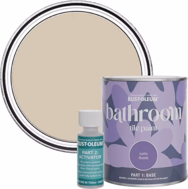 Rust-Oleum Satin Finish Bathroom Tile Paint in Beige, 0.75 l