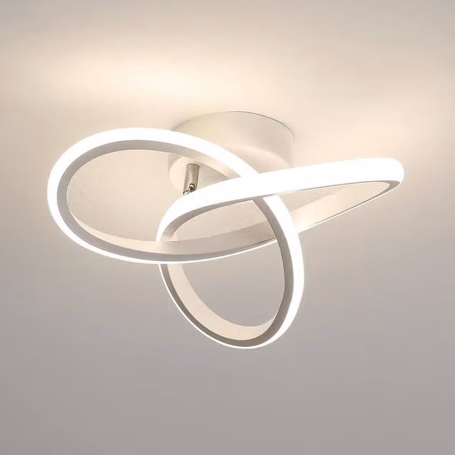 Goeco Modern LED Flower Shape Ceiling Light, White, 4500K – 1