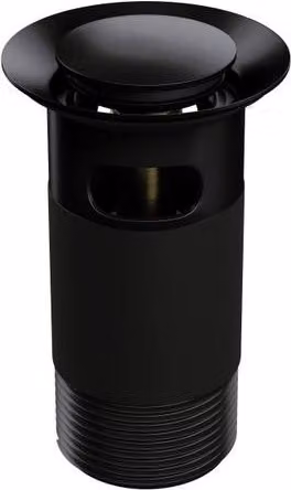 Balterley Round Click-Clack Slotted Basin Waste with Overflow, Top Fix Installation, Black