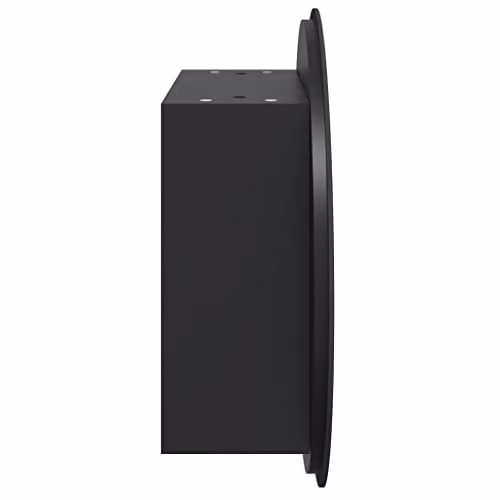 vidaXL Modern Black Bathroom Cabinet with Round LED Mirror and Internal Shelves, W/D/H: 47 x 17.5 x 47 cm – 2