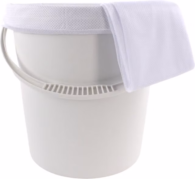 Junior Joy Nappy Pail in White with 2 Washable Mesh Bags