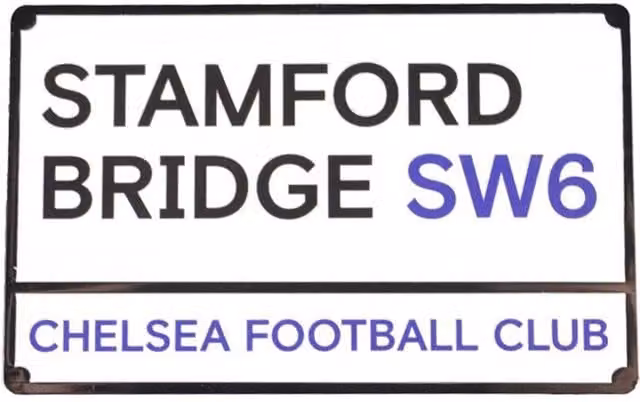 Chelsea FC Street Sign Metal Fridge Magnet in White – 1