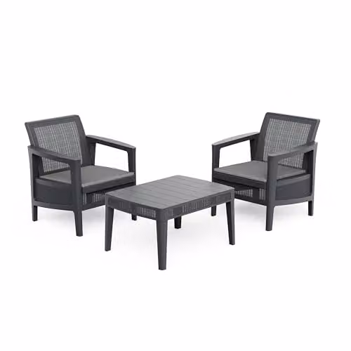 Keter Atlas Linea 2 Seater Balcony Set in Grey