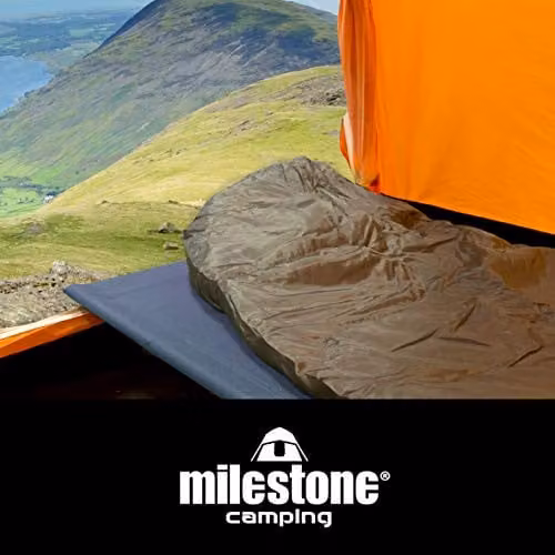 Milestone Camping 20240 4 Leg Folding Camping Bed, H18 x W59 x L180 cm – 4