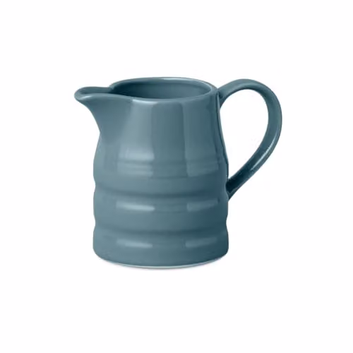 WM Bartleet & Sons Ceramic Churn Style Serving Jug, 0.5 Pint, Grey and White