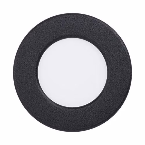 Loops Black Round LED Wall and Ceiling Flush Downlight