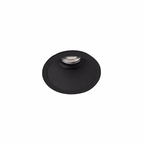 Faro Barcelona Lox Round Recessed Downlight in Black with Warm White 2700K – 1