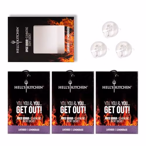 Hell's Kitchen Lavender and Lemongrass Scented Sachets, Black, 6 Pack – 3
