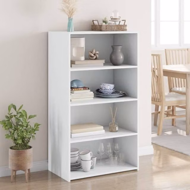 Berkfield Home Modern White Highboard in MDF, W/D/H: 70 x 41 x 124 cm – 1