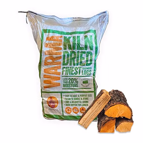 Warma XL Bag 60L Kiln Dried Hardwood Firewood Logs, 20kg
