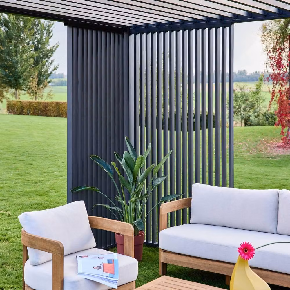 Sweekeet Vertical Louver Aluminium Panel for Triomphe Pergola, 130 cm, Dark Grey – 5