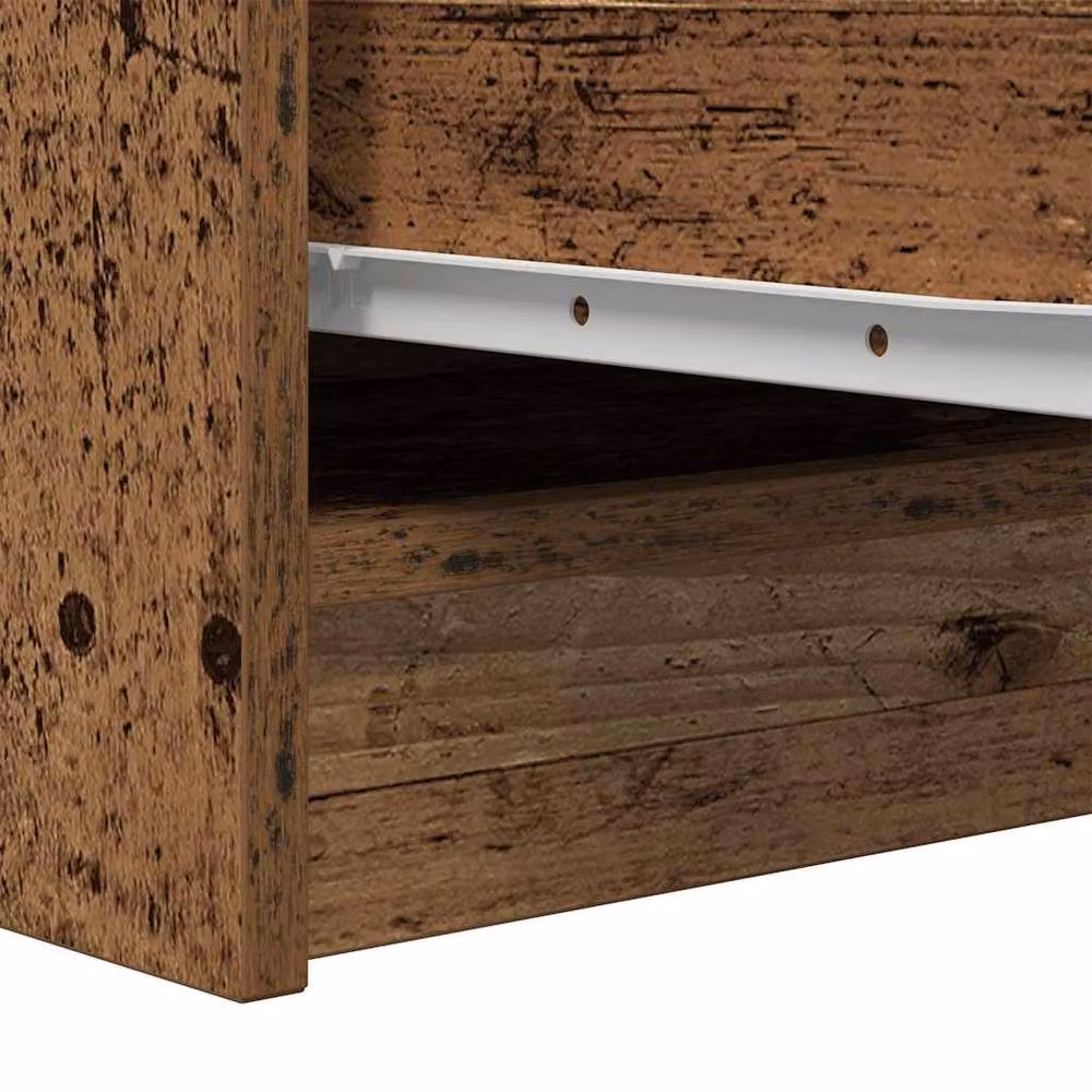 Berkfield Home Rustic Old Wood Sideboard in Brown, W/D/H: 34 x 29.5 x 76 cm – 3