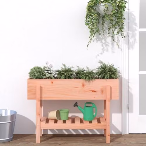 vidaXL Brown Solid Wood Garden Raised Bed W/D/H: 101 x 30 x 69 cm – 2