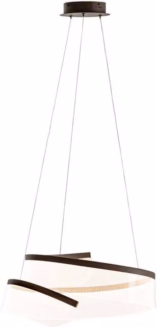 Netlighting Rustin LED Pendant Ceiling Light in Brown with 3000K Warm White Light – 1