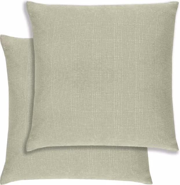 Enhanced Living Matrix Textured Cushion Covers, Pair, Green, W/D/H: 43 x 43 x 43 cm