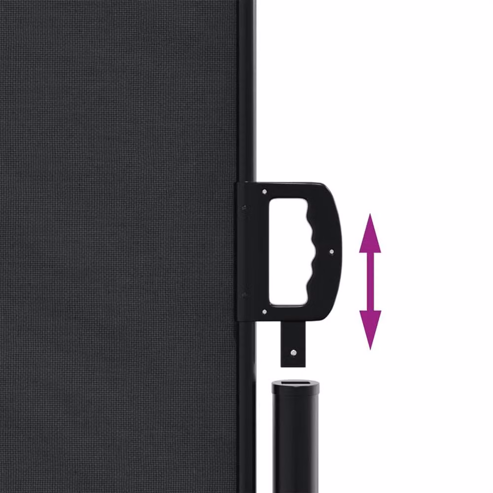Berkfield Home Retractable Side Awning in Black with Polyester Fabric, W/D/H: 100 x 1000 x 100 cm – 4